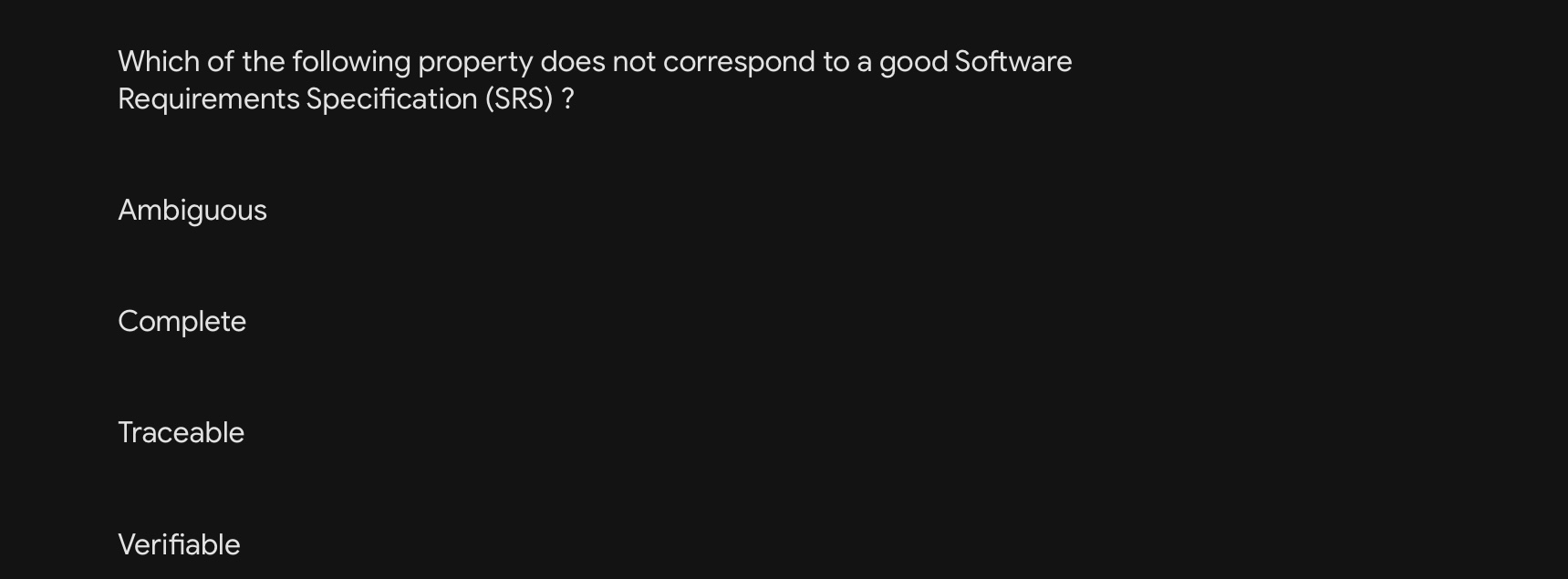 Which of the following property does not