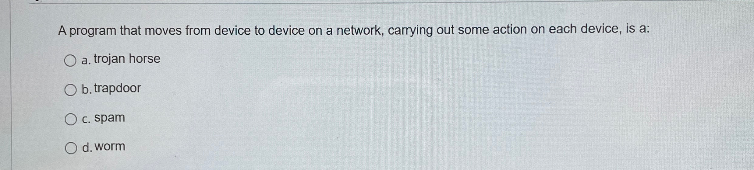 A program that moves from device to device on a