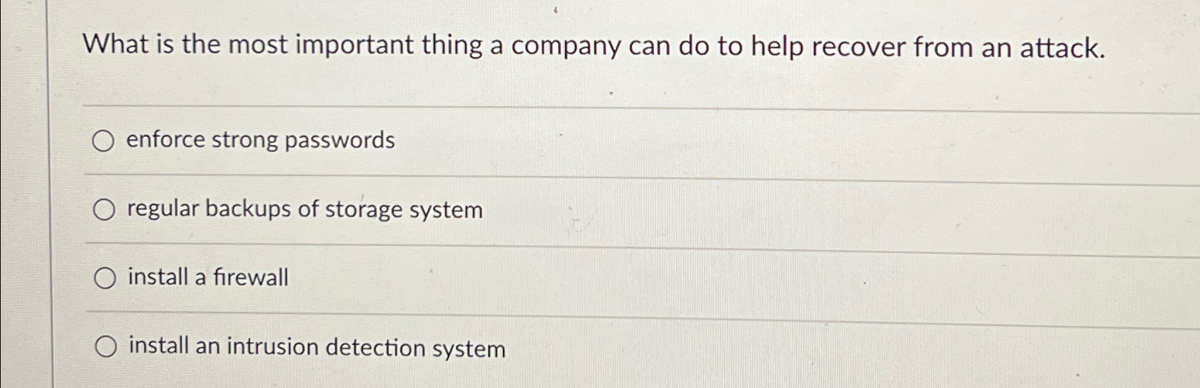 What is the most important thing a company can do