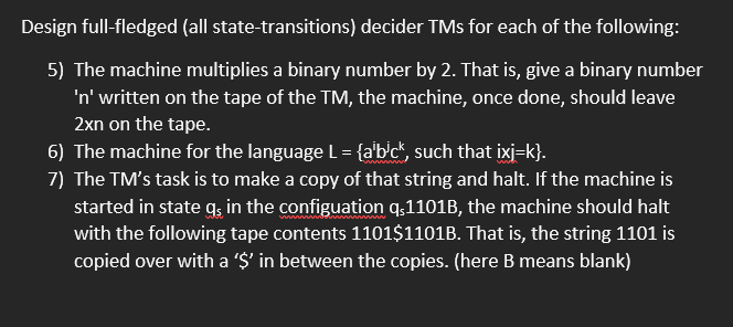 please read carefully draw the transitions