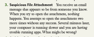 Suspicious File Attachment You receive an email