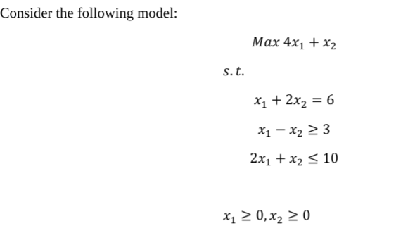 Consider the following model: ( a ) draw the
