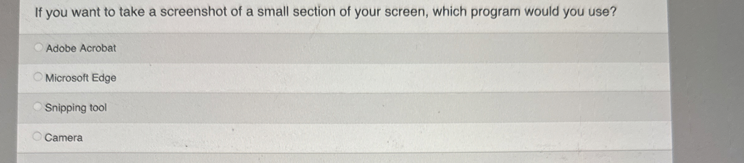 If you want to take a screenshot of a small