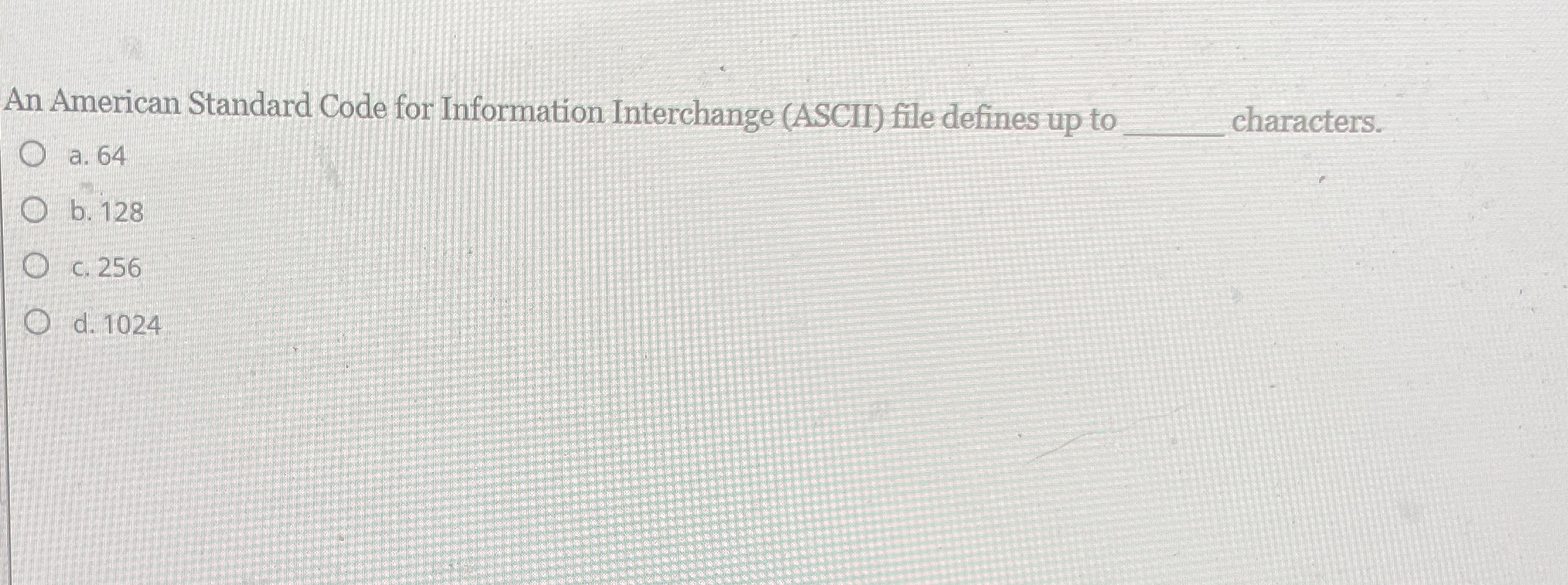 An American Standard Code for Information