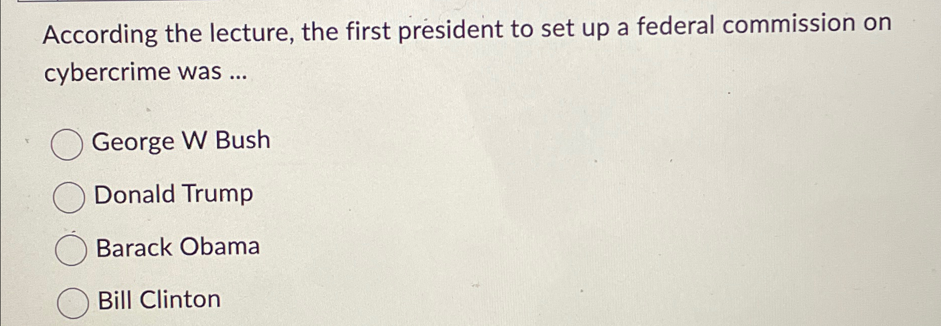 According the lecture, the first president to set