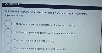 Question Which of the following should be