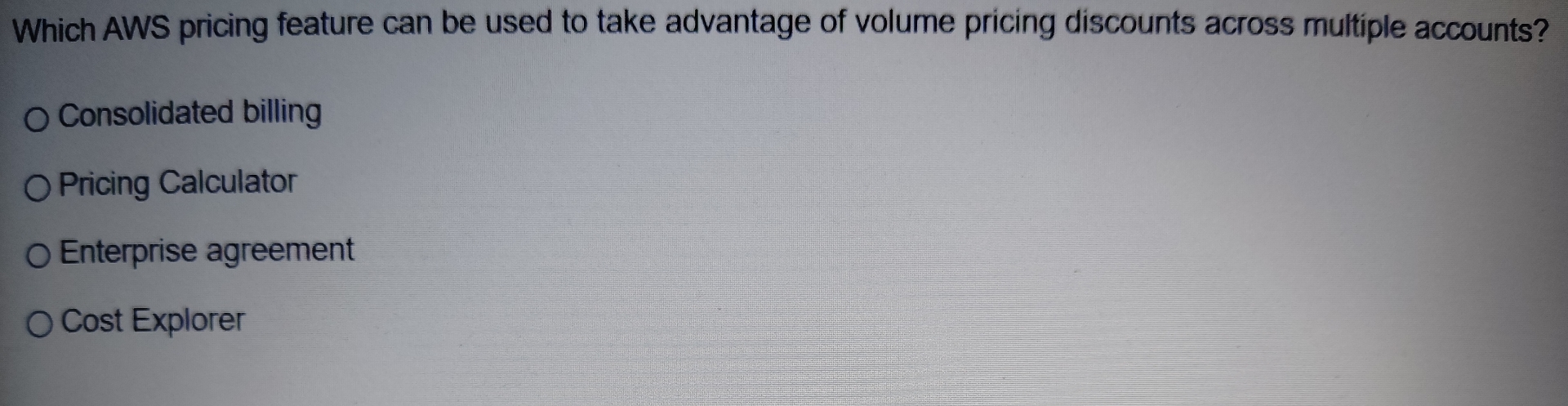Which AWS pricing feature can be used to take