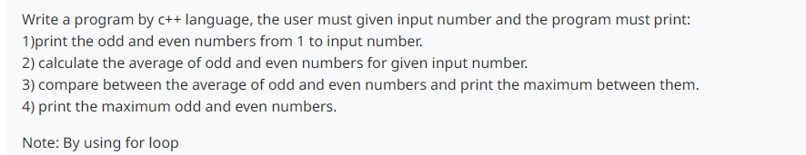 Write a program by c + + language, the user must