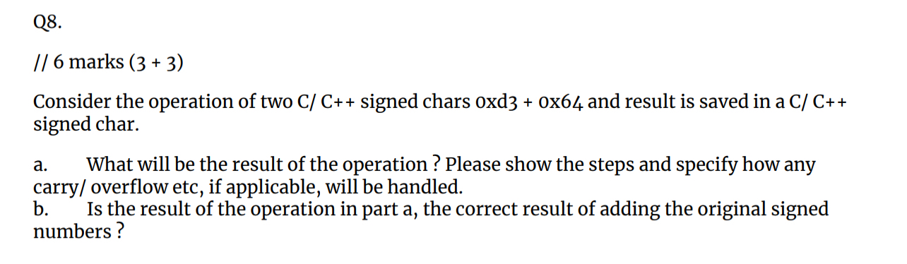 Q 8 . Please do this and explain / / 6 marks ( 3