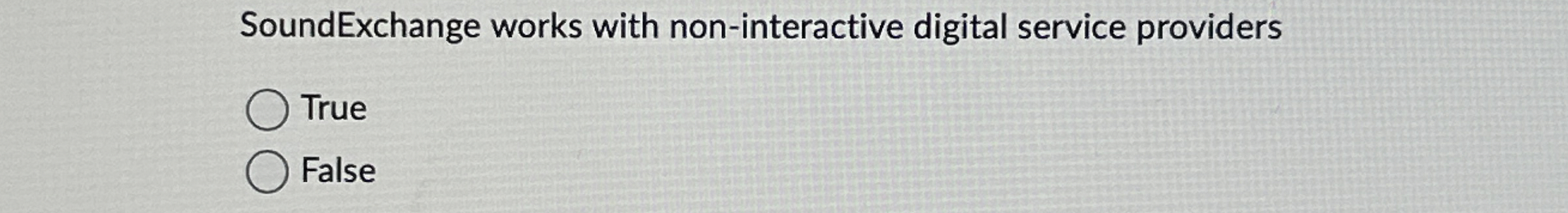 SoundExchange works with non - interactive