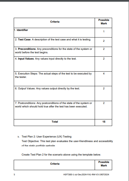 Question 3 ( 3 6 marks ) Acceptance Criteria: The