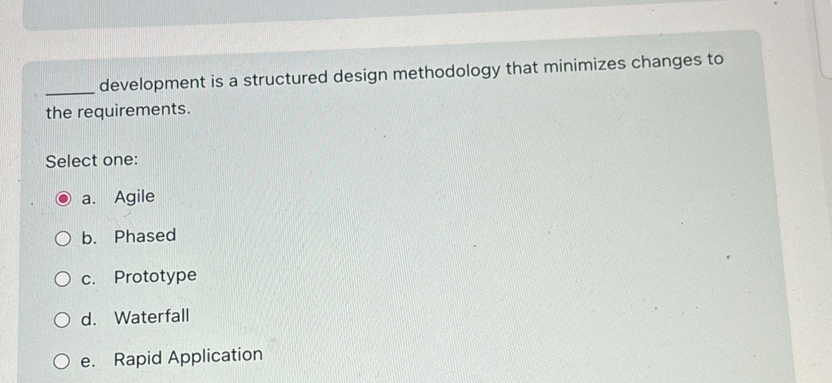 development is a structured design methodology
