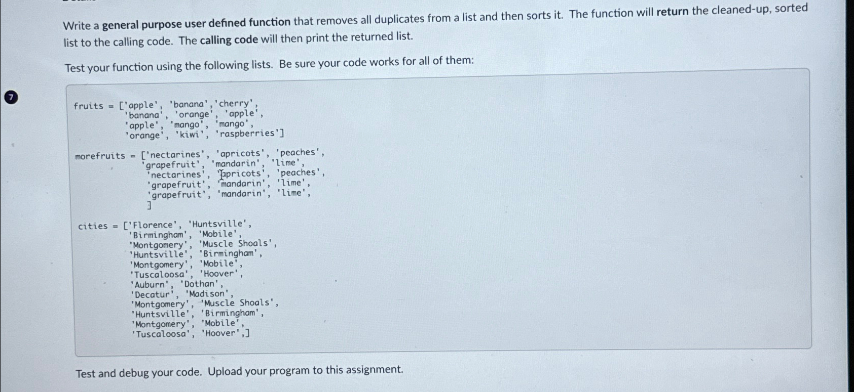 Write a general purpose user defined function
