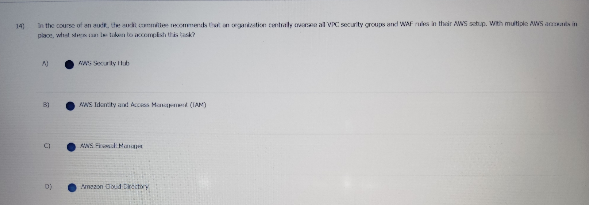 In the course of an audit, the audit committee