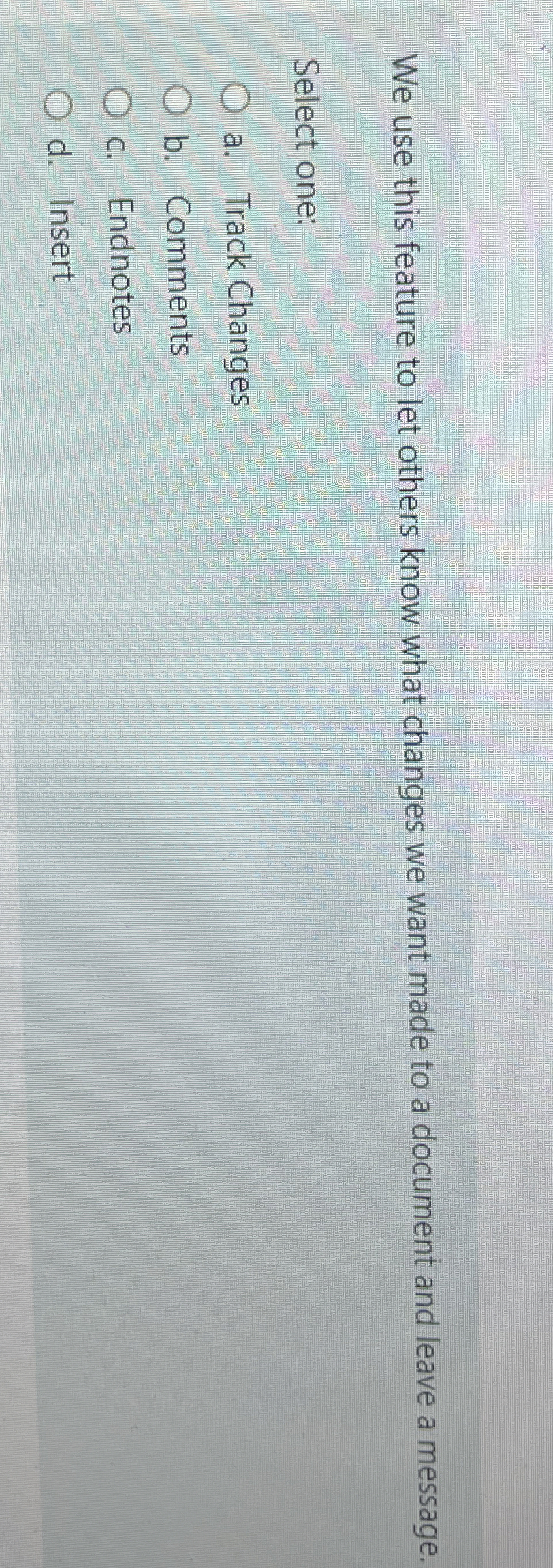 We use this feature to let others know what