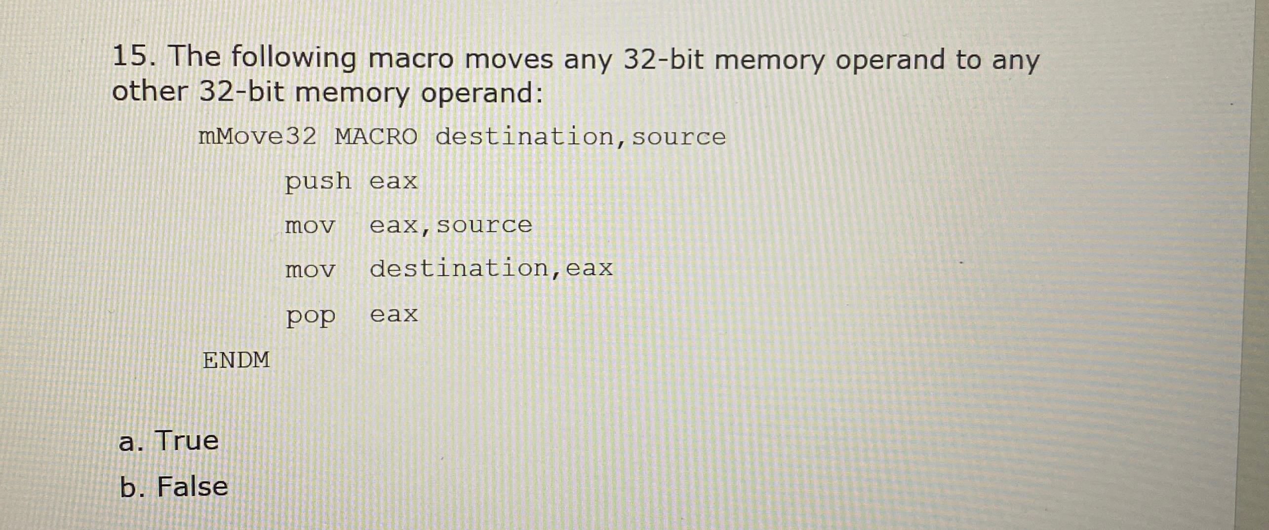 The following macro moves any 3 2 - bit memory