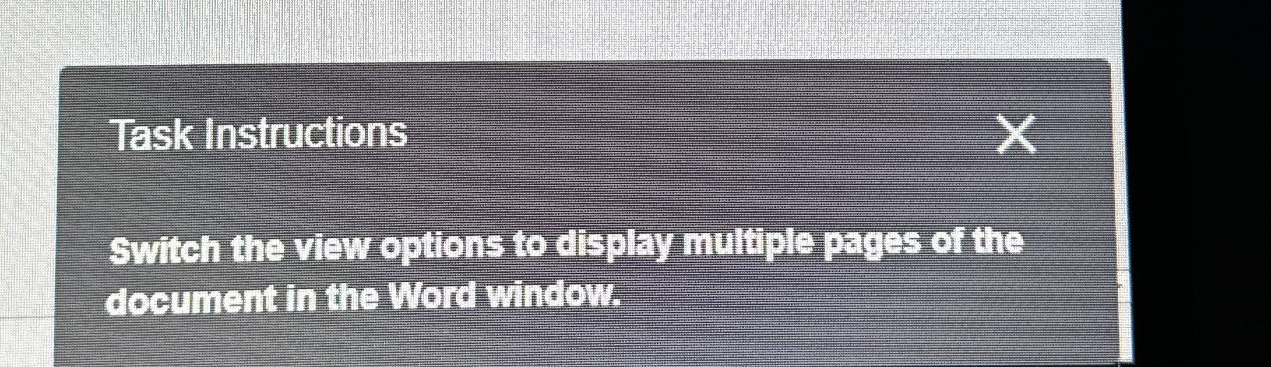 Task Instructions Switch the view options to