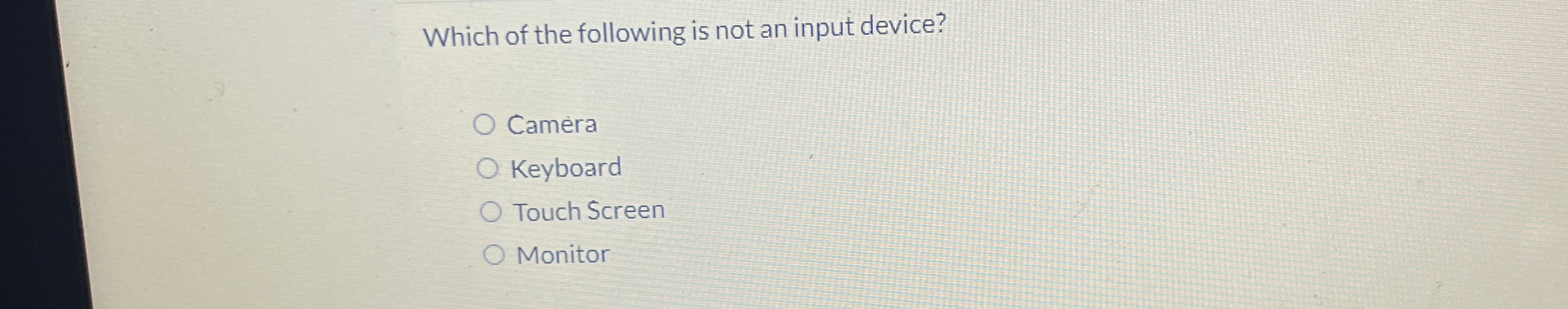 Which of the following is not an input device?