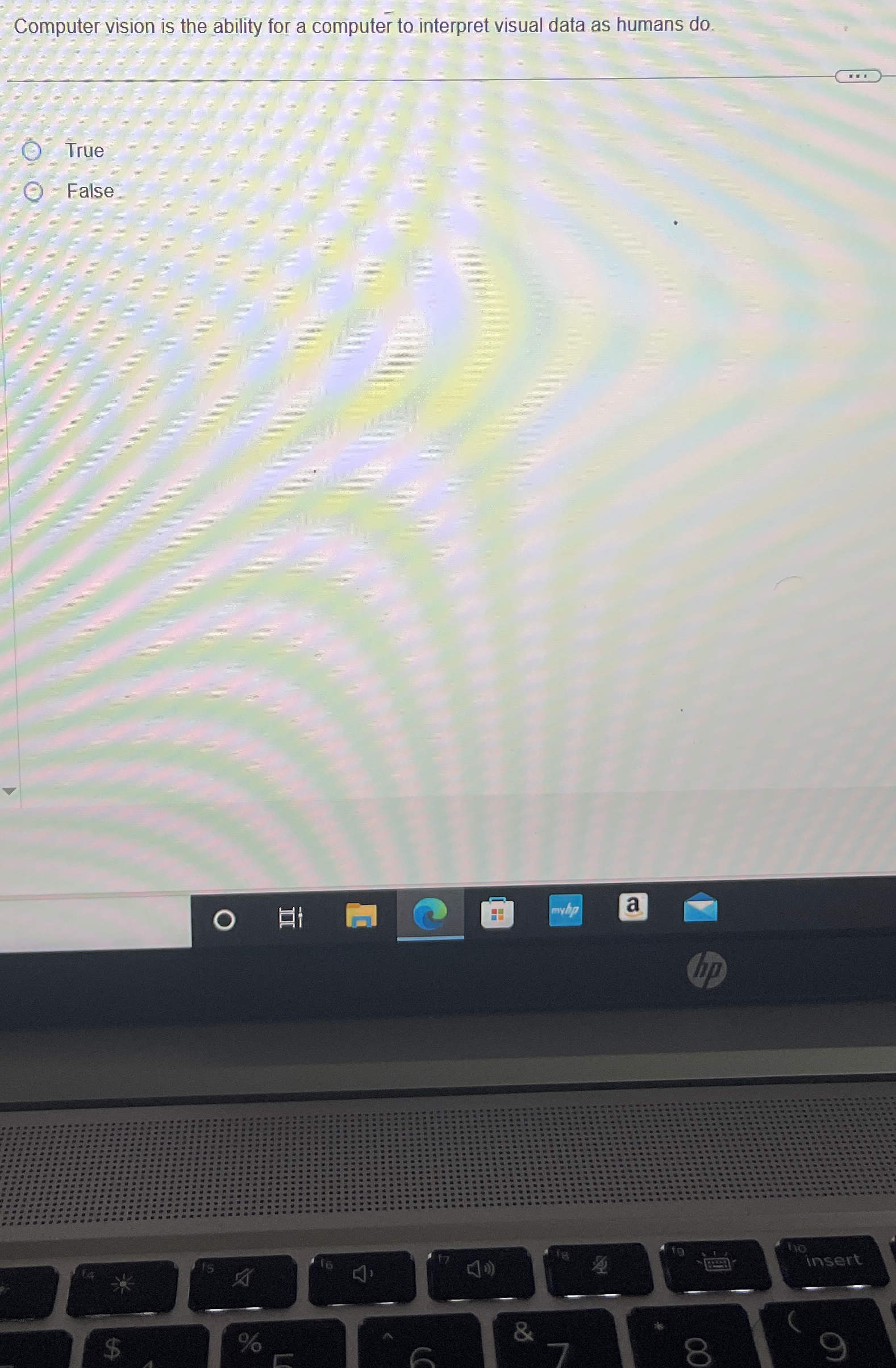 Computer vision is the ability for a computer to