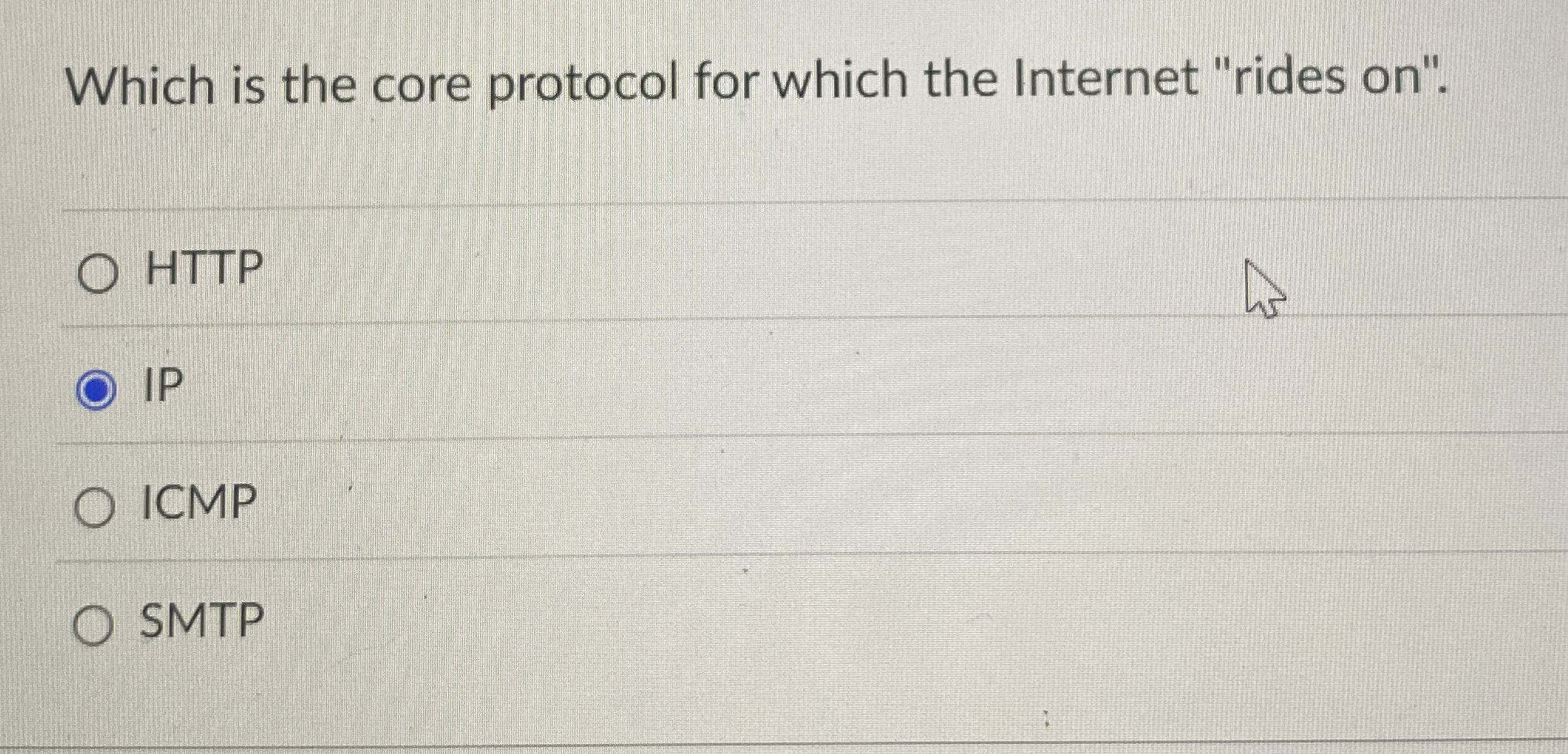 Which is the core protocol for which the Internet