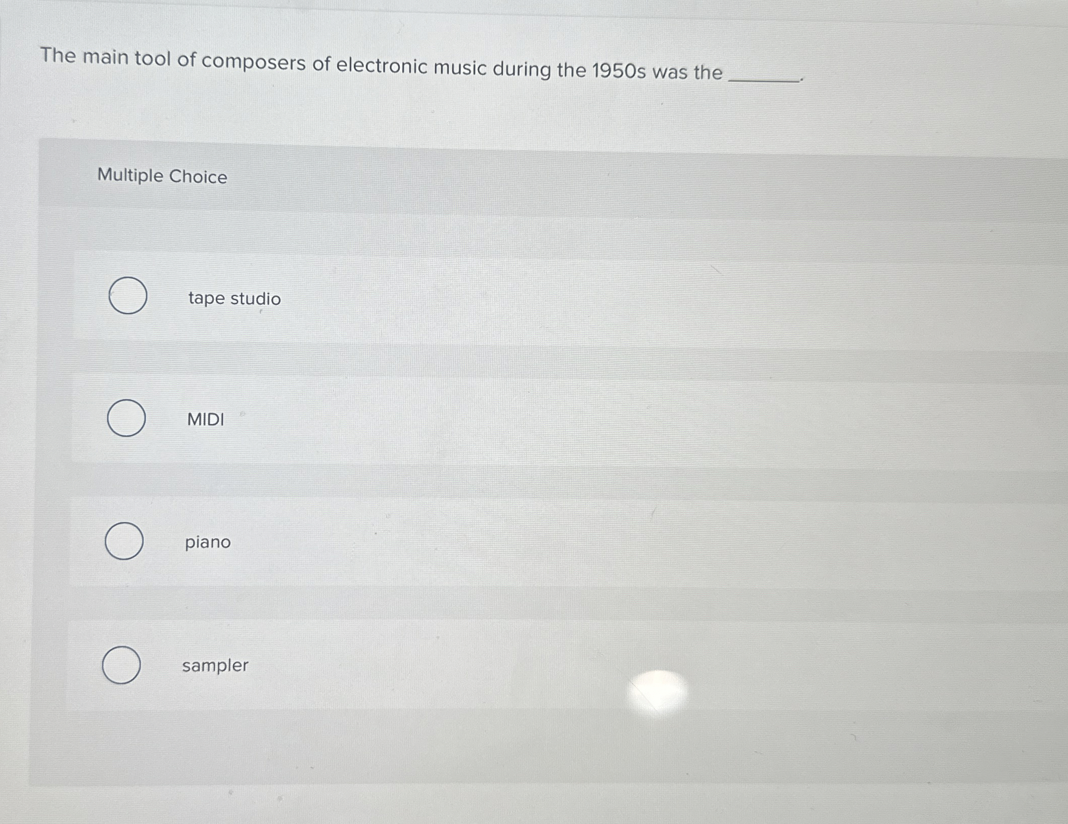 The main tool of composers of electronic music