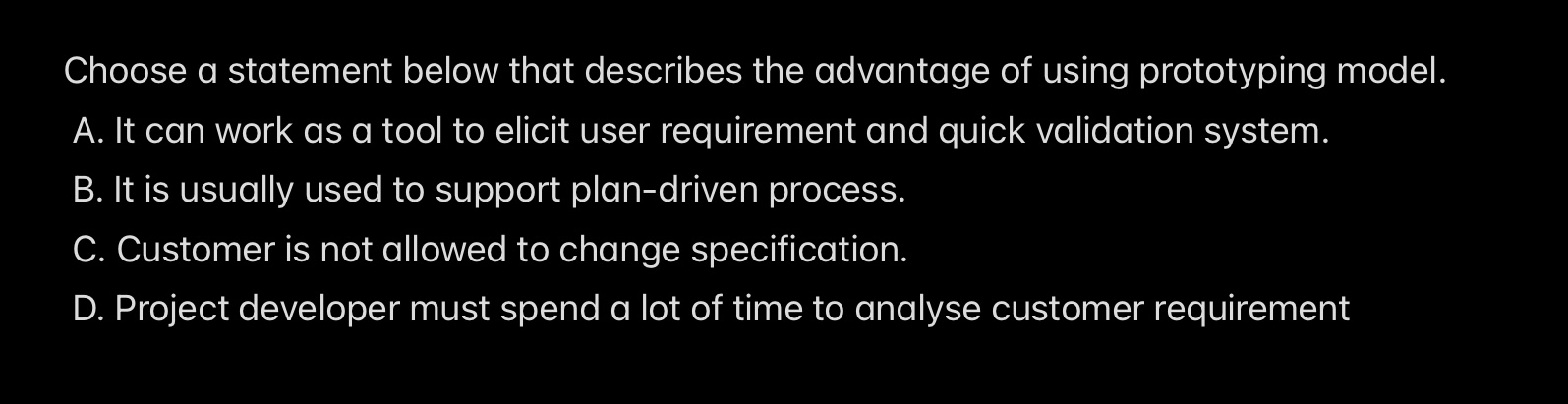 Choose a statement below that describes the