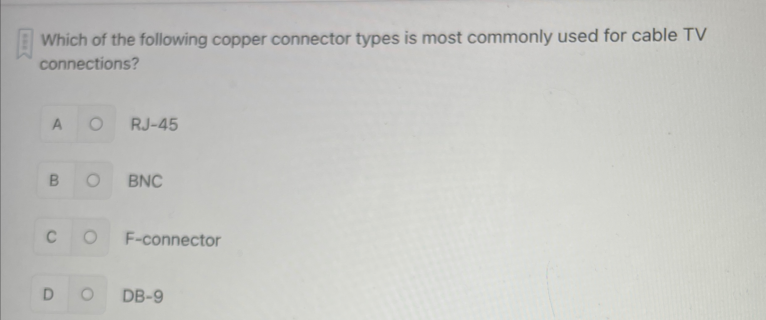 Which of the following copper connector types is
