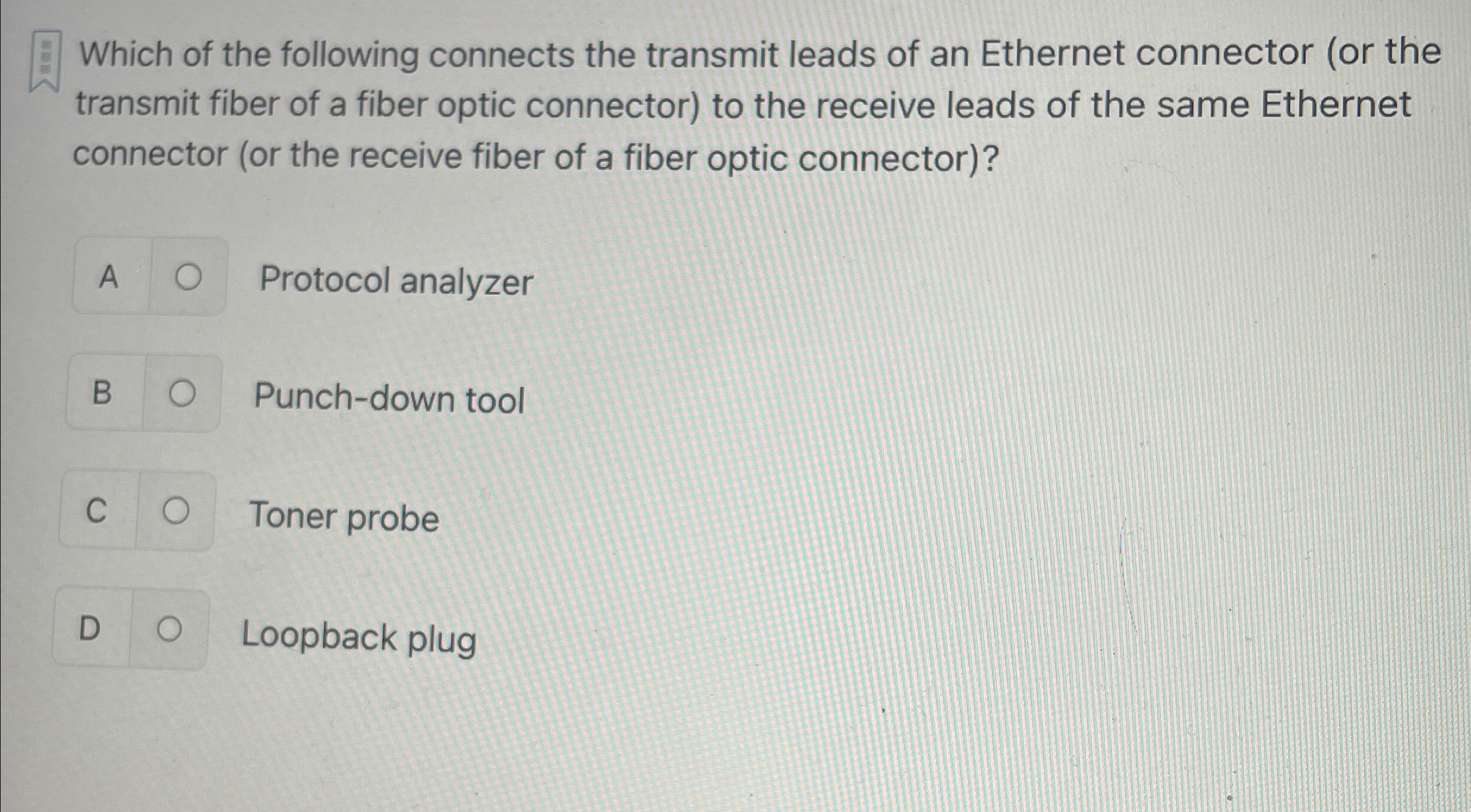 Which of the following connects the transmit