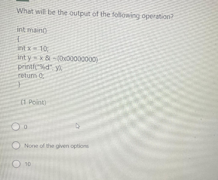 What will be the output of the following