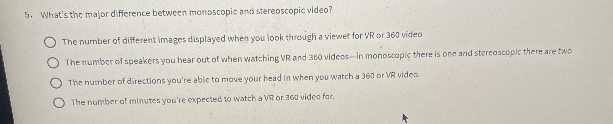 What's the major difference between monoscopic