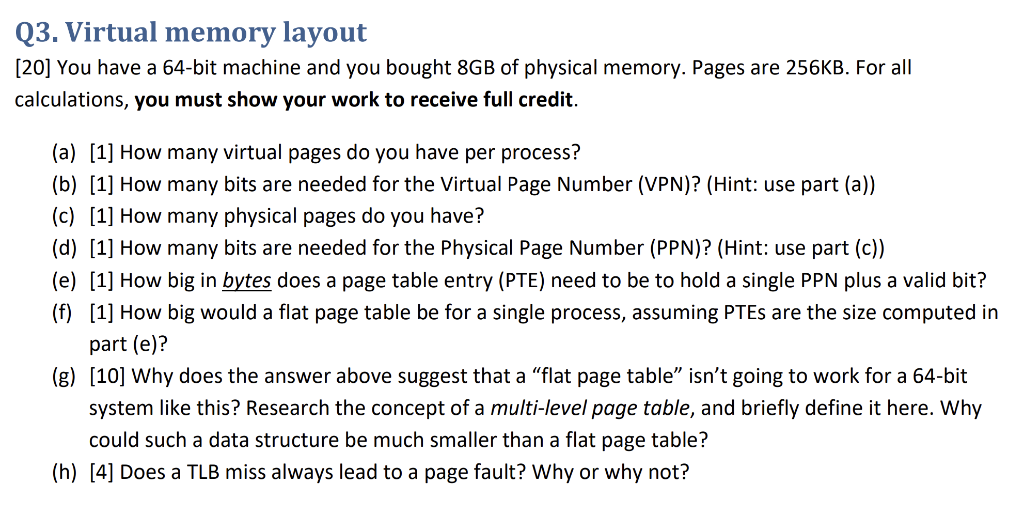 How many virtual pages do you have per process? (