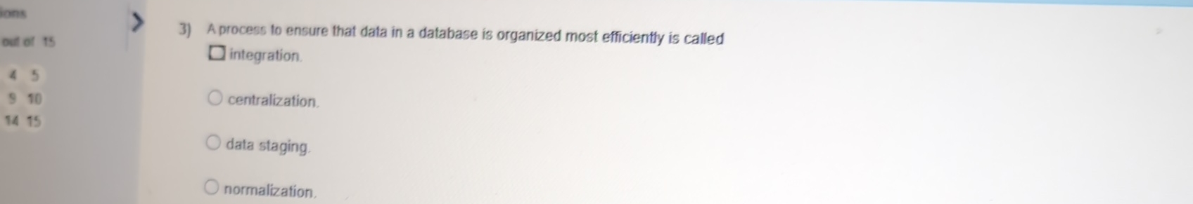A process to ensure that data in a database is