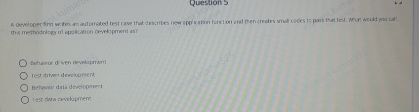 A developer first writes an automated test case