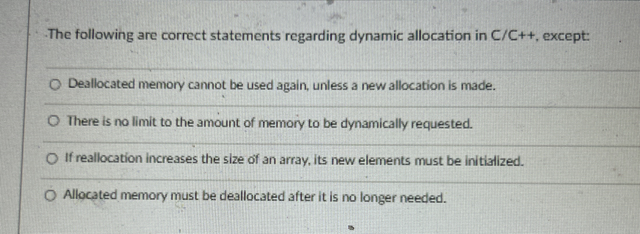 The following are correct statements regarding