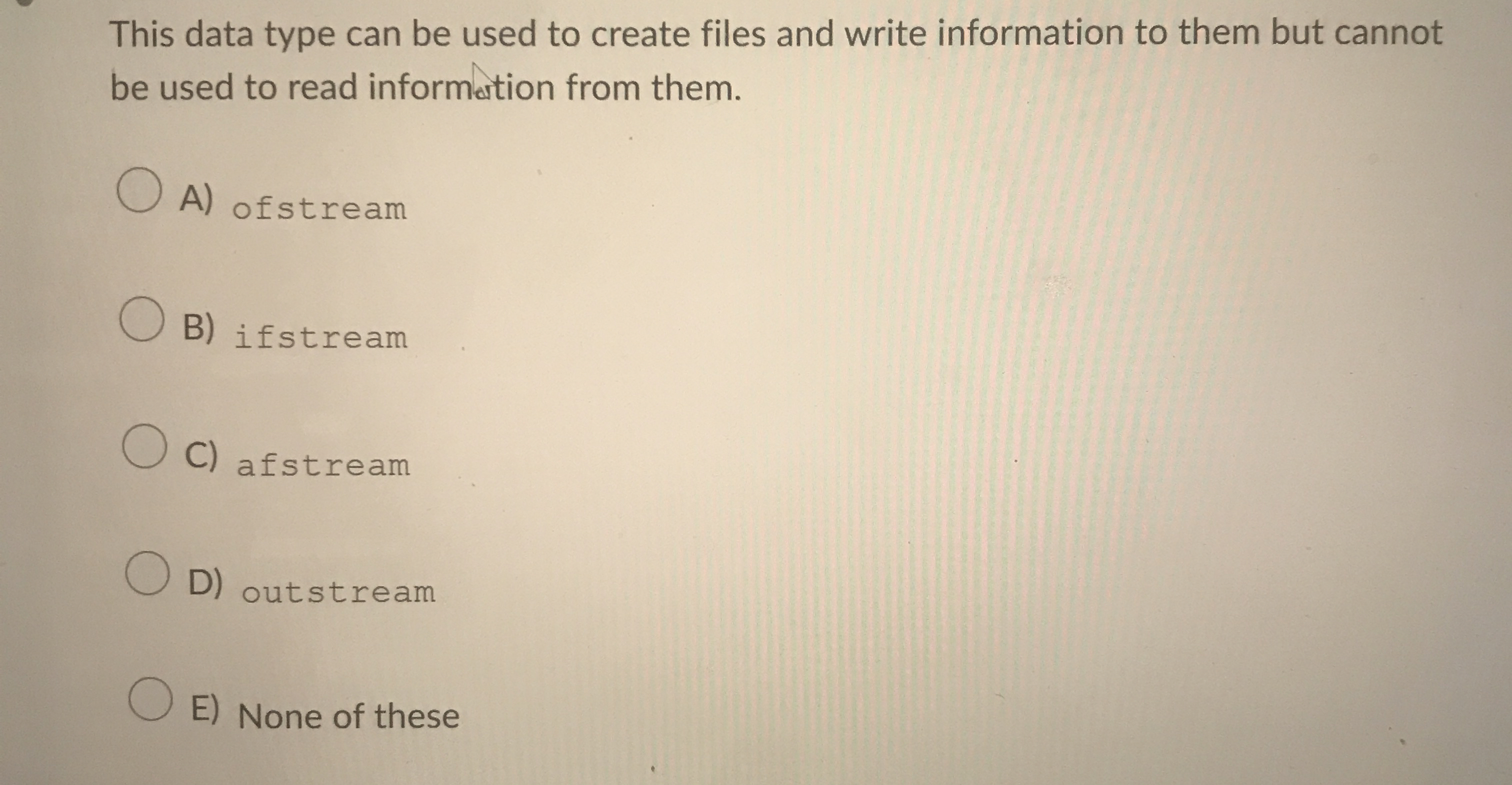 This data type can be used to create files and