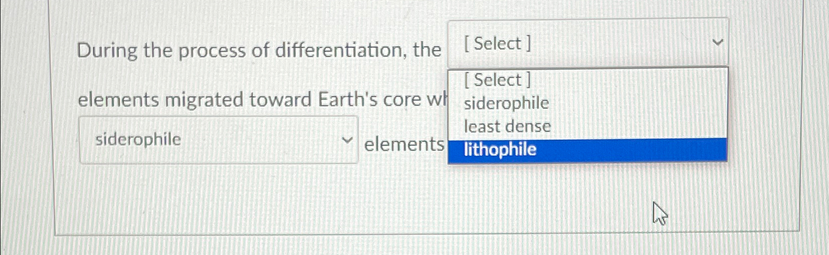 During the process of differentiation, the