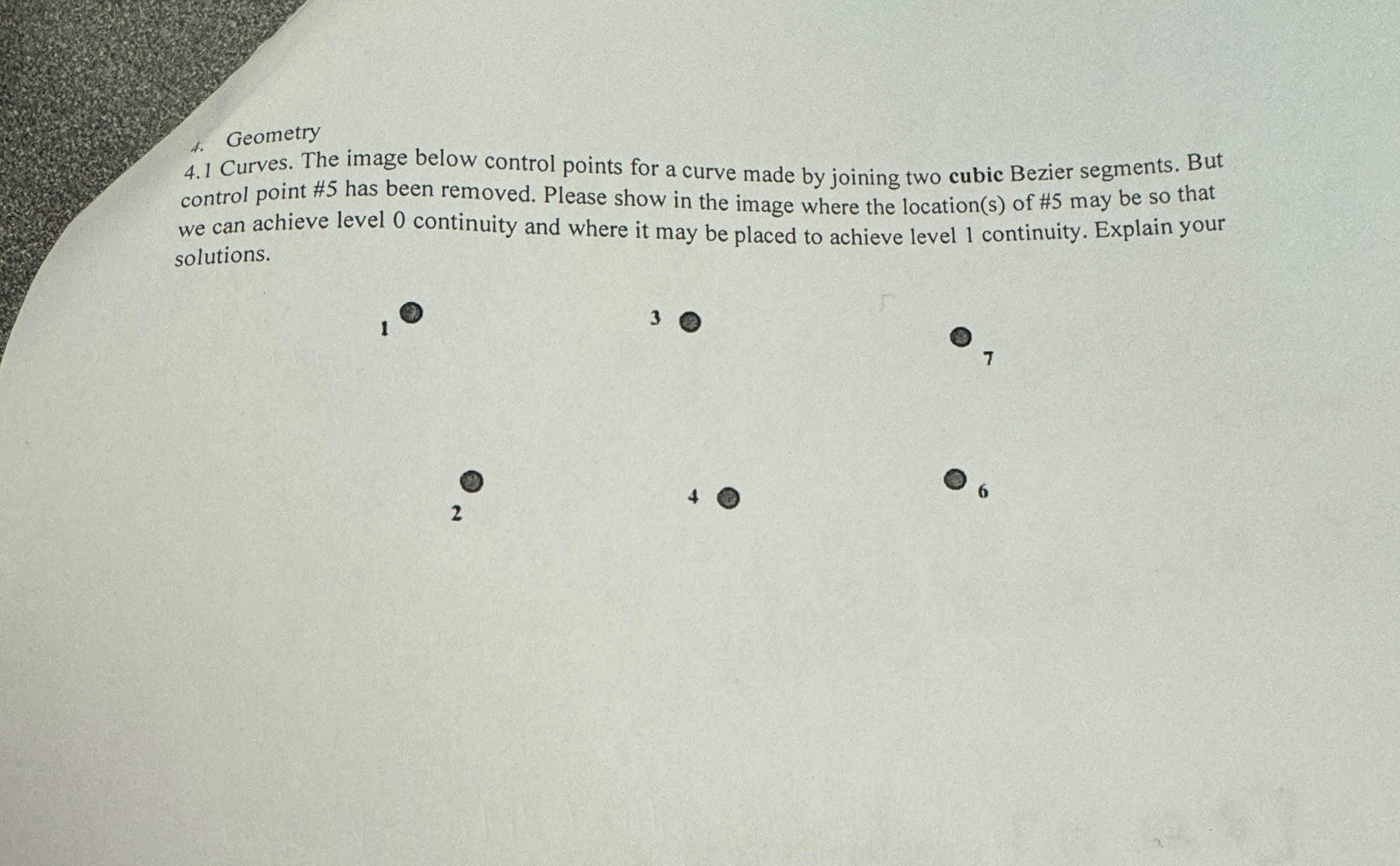 Geometry 4 . 1 Curves. The image below control