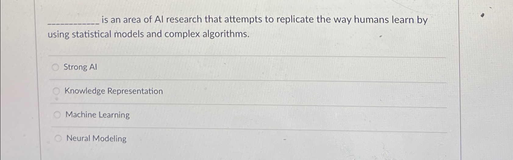 q , is an area of Al research that attempts to