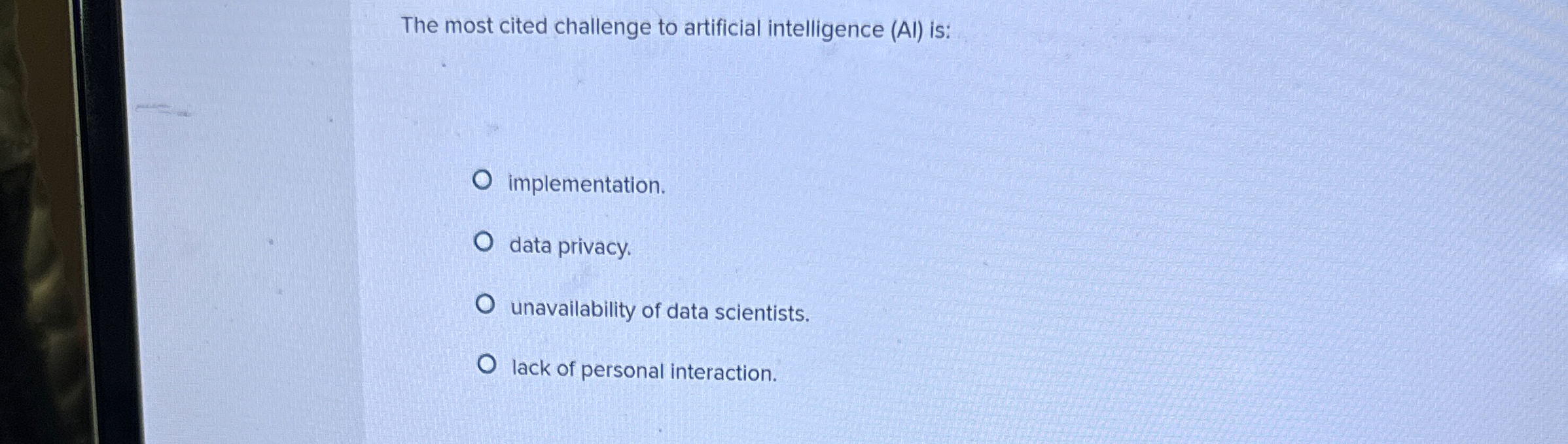 The most cited challenge to artificial