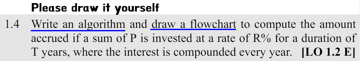 ( Please draw it yourself ) Write an algorithm