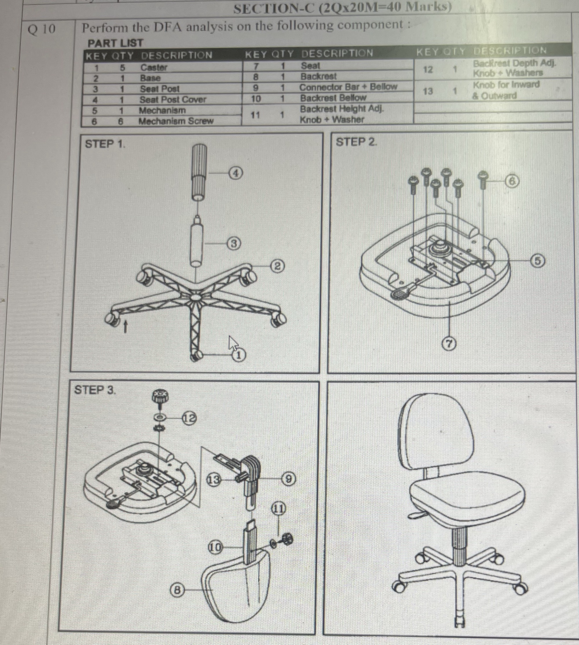 SECTION - C ( 2 Qx 2 0 M = 4 0 Marks ) Q 1 0