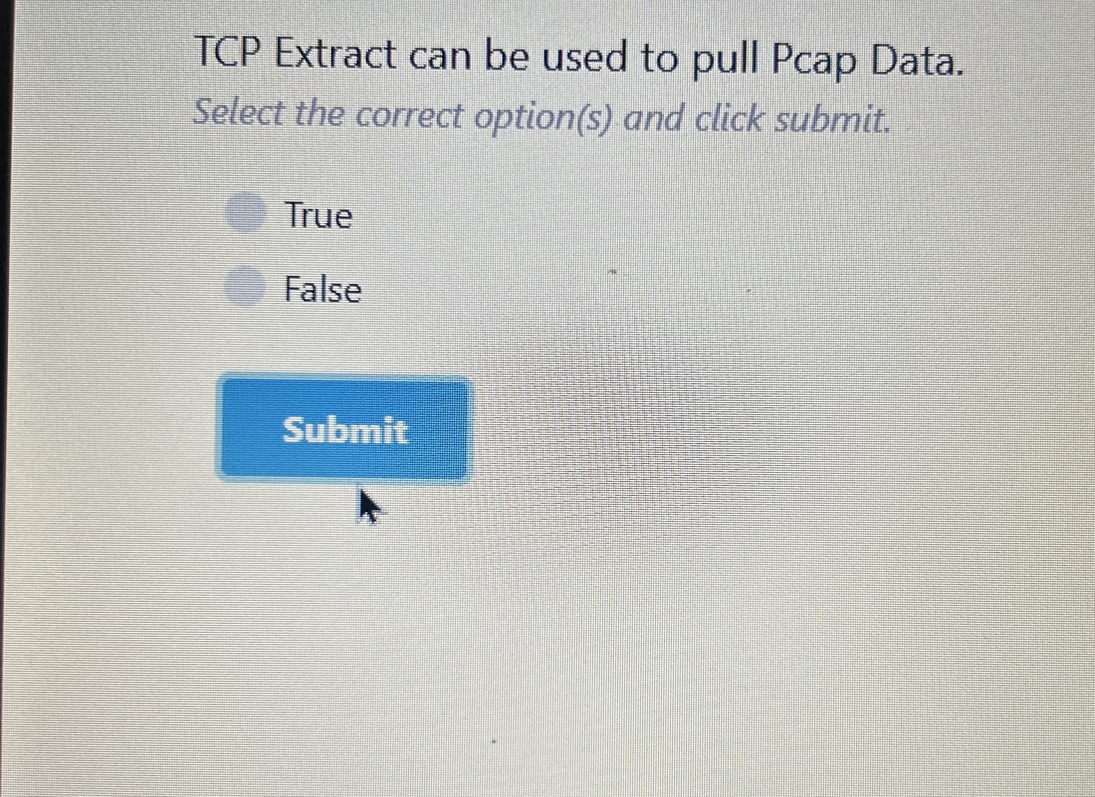 TCP Extract can be used to pull Pcap Data. Select