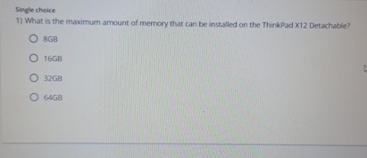 Single choice What is the maximum amount of