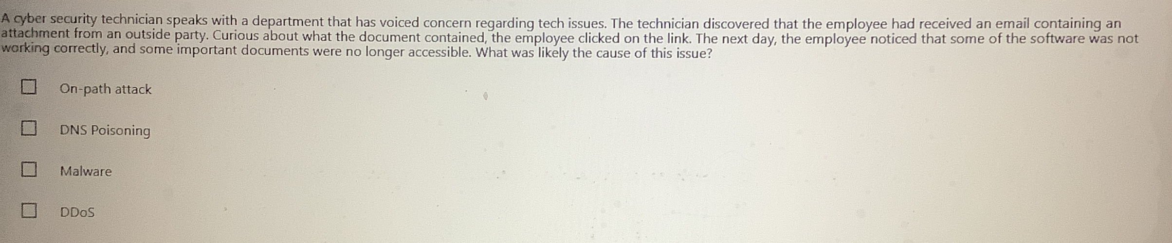 A cyber security technician speaks with a