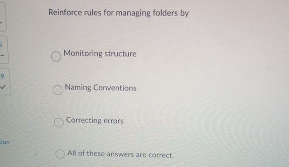 Reinforce rules for managing folders by
