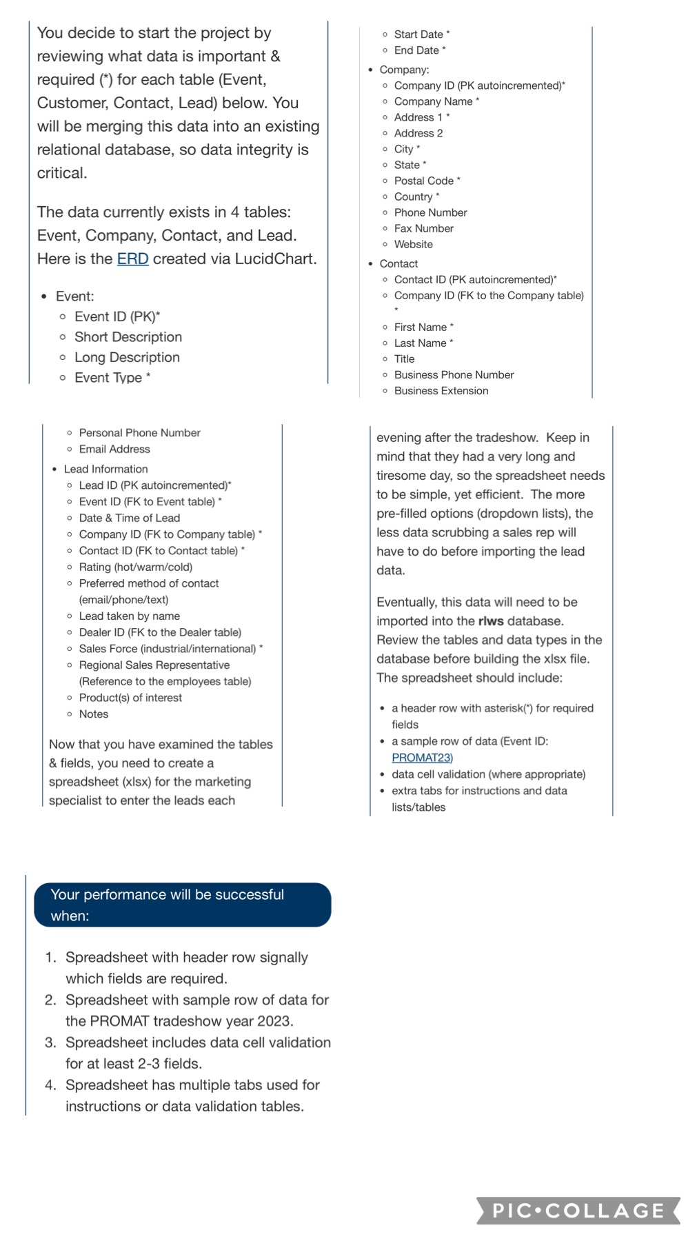 Excel spreadsheet. You decide to start the