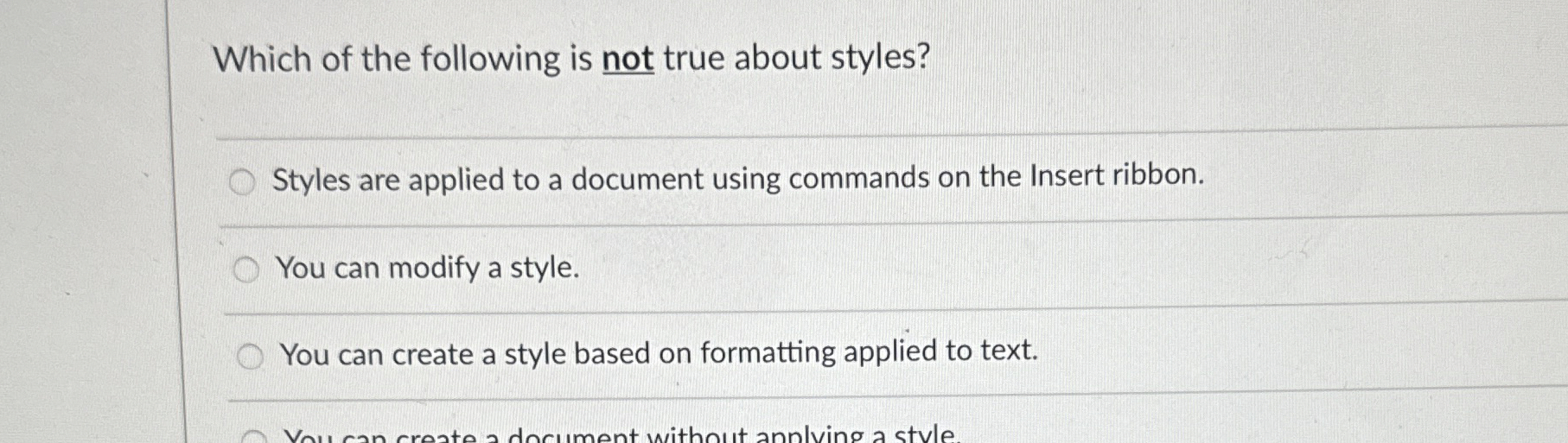 Which of the following is not true about styles?