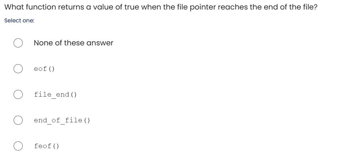 What function returns a value of true when the