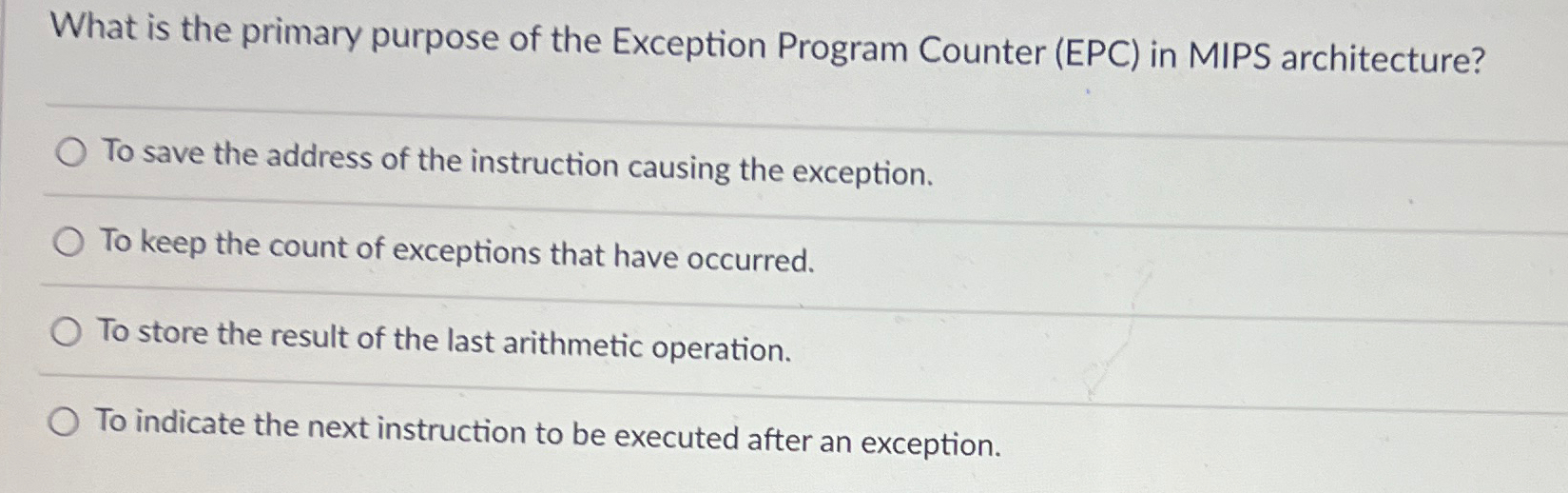 What is the primary purpose of the Exception