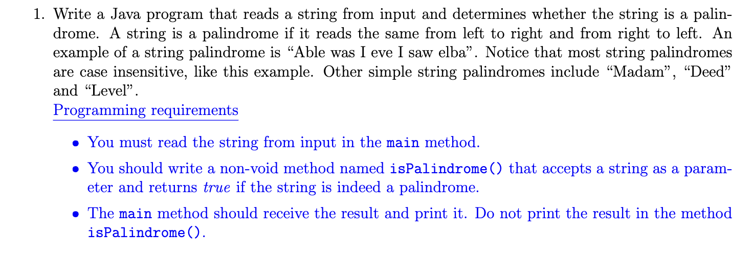 Write a Java program that reads a string from